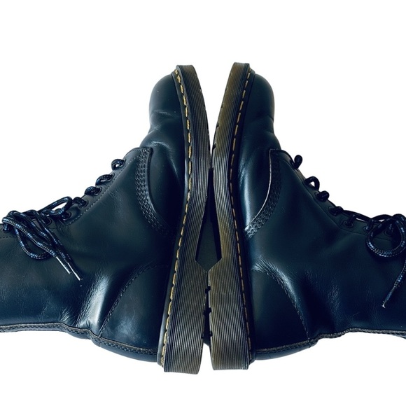 Dr. Martens Made in England VTG Combat Boots, Size UK 8.5, Navy Blue Leather - Picture 4 of 10